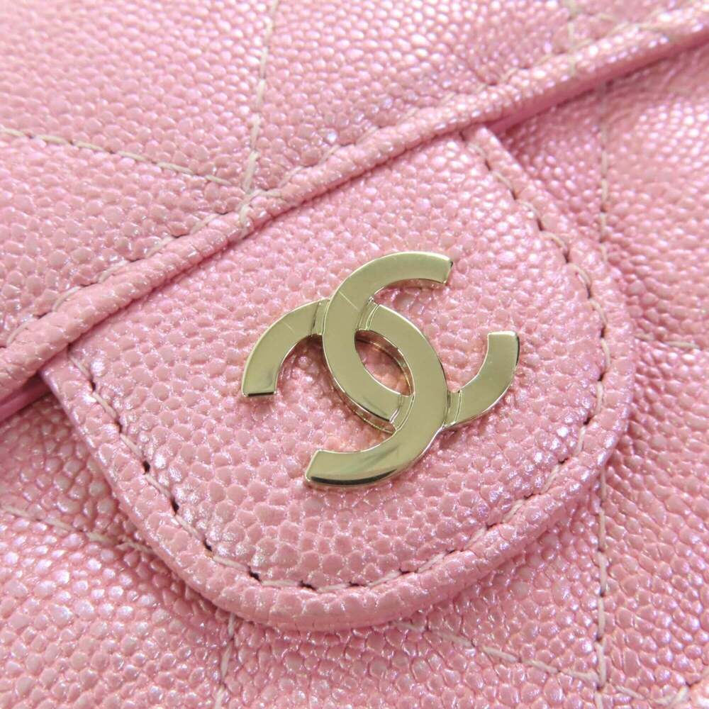 CHANEL Pink Caviar Leather Logo Wallet - Picture 8 of 12